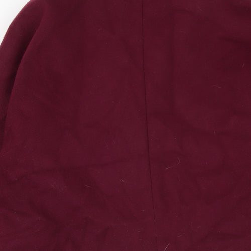 Topshop Womens Purple Overcoat Coat Size 10 Button