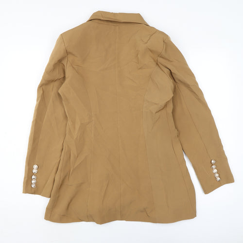 Lucy H Womens Brown Jacket Size M Button