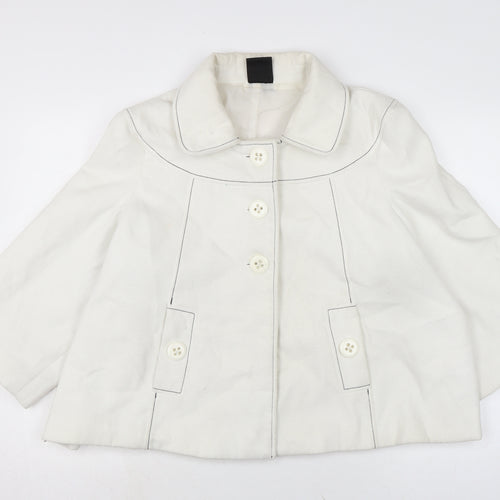 TG Womens White Jacket Size 24 Button