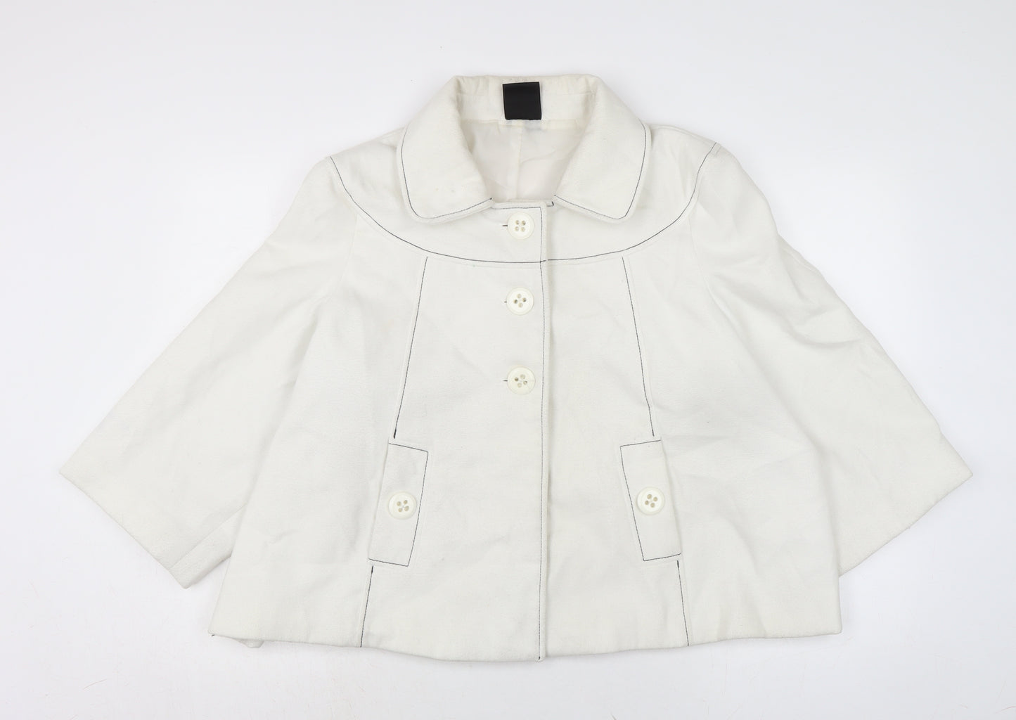 TG Womens White Jacket Size 24 Button