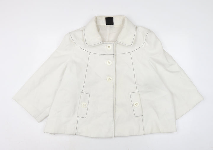 TG Womens White Jacket Size 24 Button