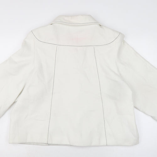 TG Womens White Jacket Size 24 Button