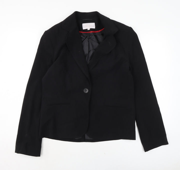 Evil Womens Black Jacket Size 16 Button