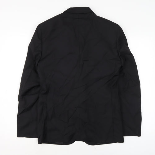 Flannels Mens Black Jacket Size 40 Button