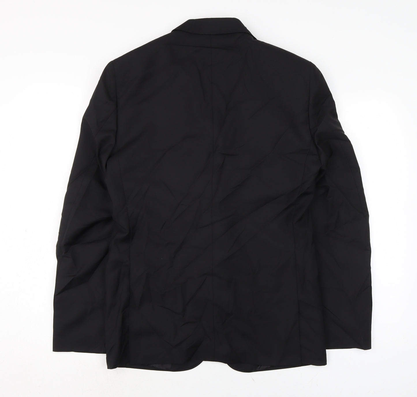 Flannels Mens Black Jacket Size 40 Button