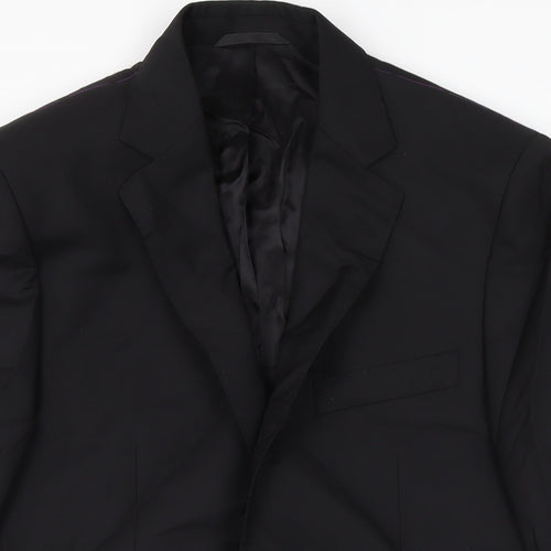 Flannels Mens Black Jacket Size 40 Button