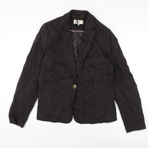 Marks and Spencer Womens Black Jacket Size 16 Button