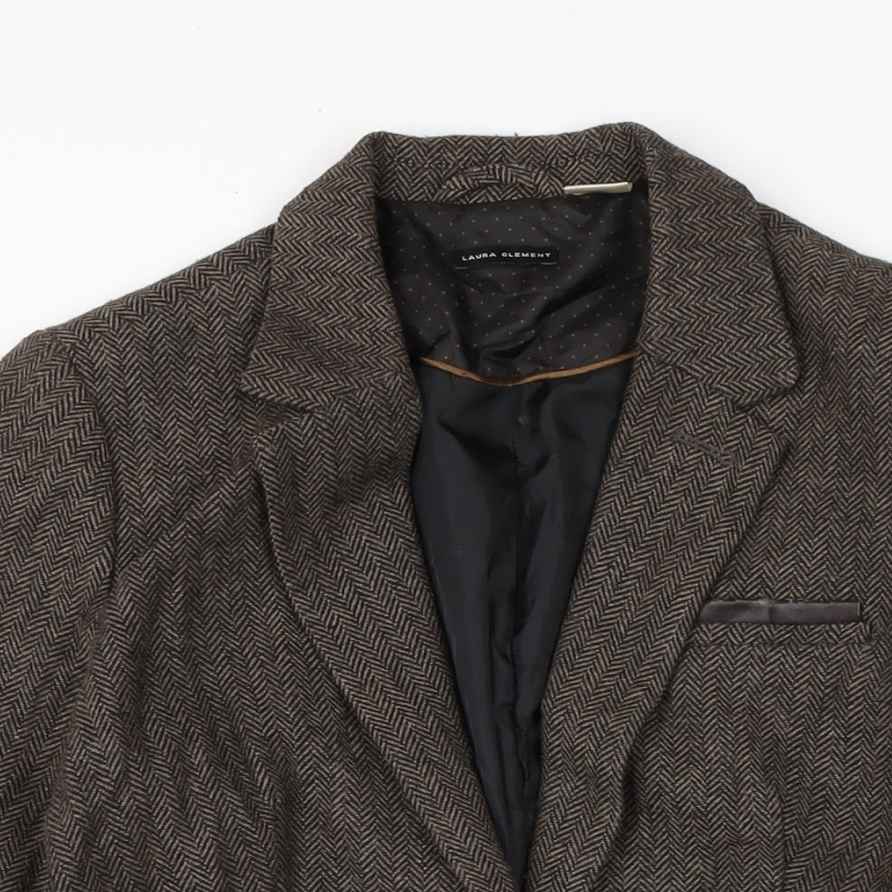 La radoute Womens Brown Jacket Size 12 Button