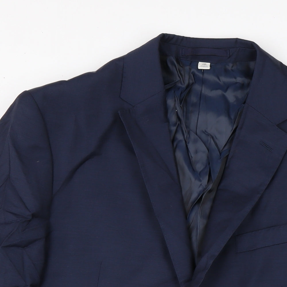Autograph Mens Blue Jacket Size 42 Button