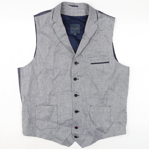 Guide London Mens Blue Jacket Waistcoat Size 3XL Button