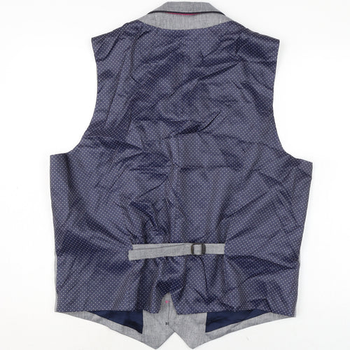 Guide London Mens Blue Jacket Waistcoat Size 3XL Button