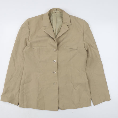 NEXT Womens Beige Jacket Coatigan Size 12 Button