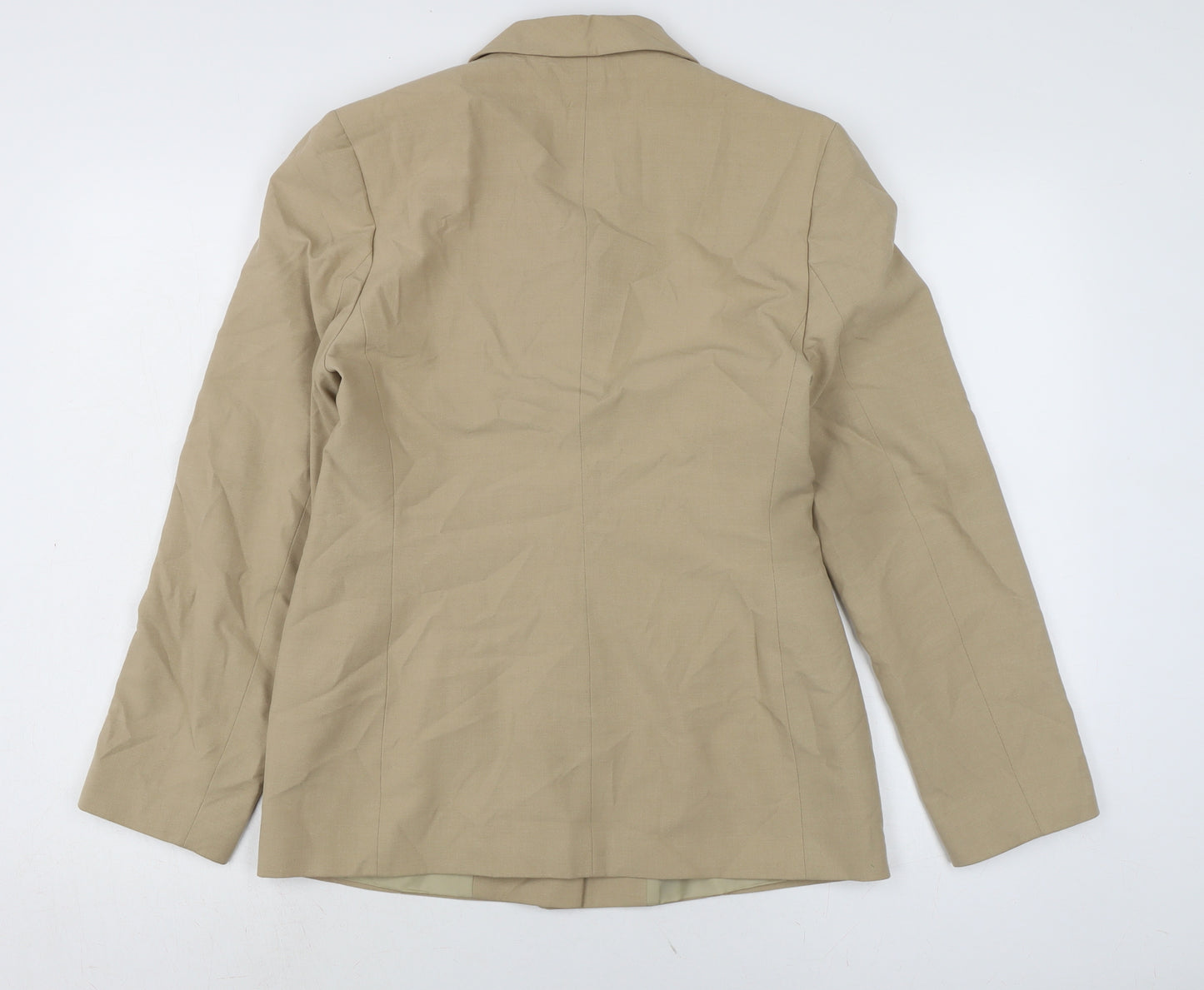 NEXT Womens Beige Jacket Coatigan Size 12 Button