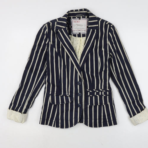 NEXT Womens Blue Jacket Size 8 Button