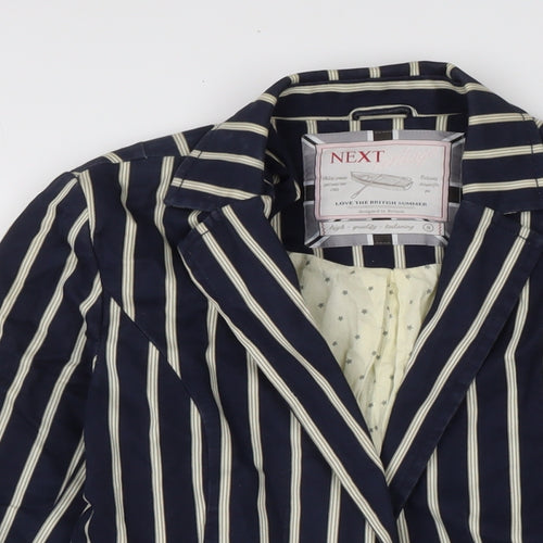 NEXT Womens Blue Jacket Size 8 Button