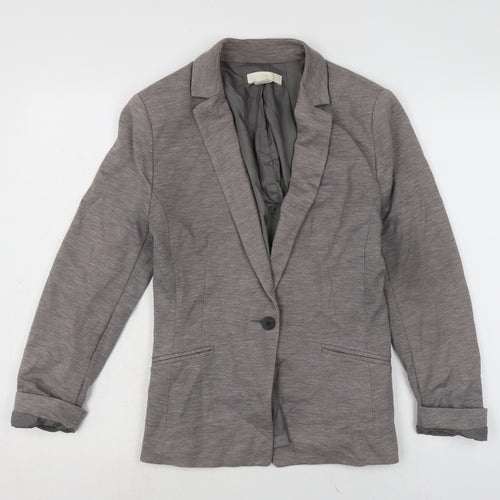 H&M Womens Grey Jacket Size 8 Button