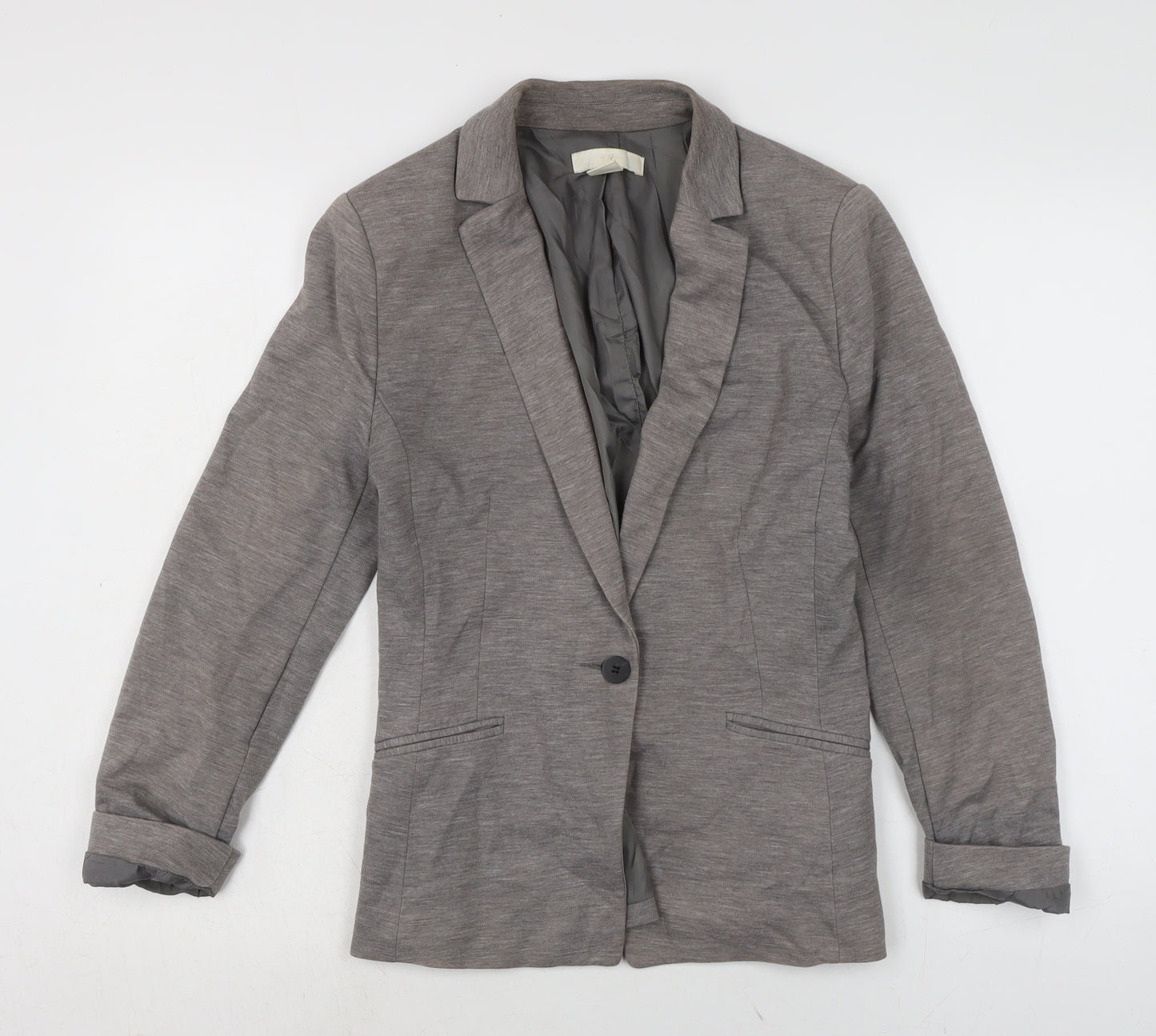 H&M Womens Grey Jacket Size 8 Button