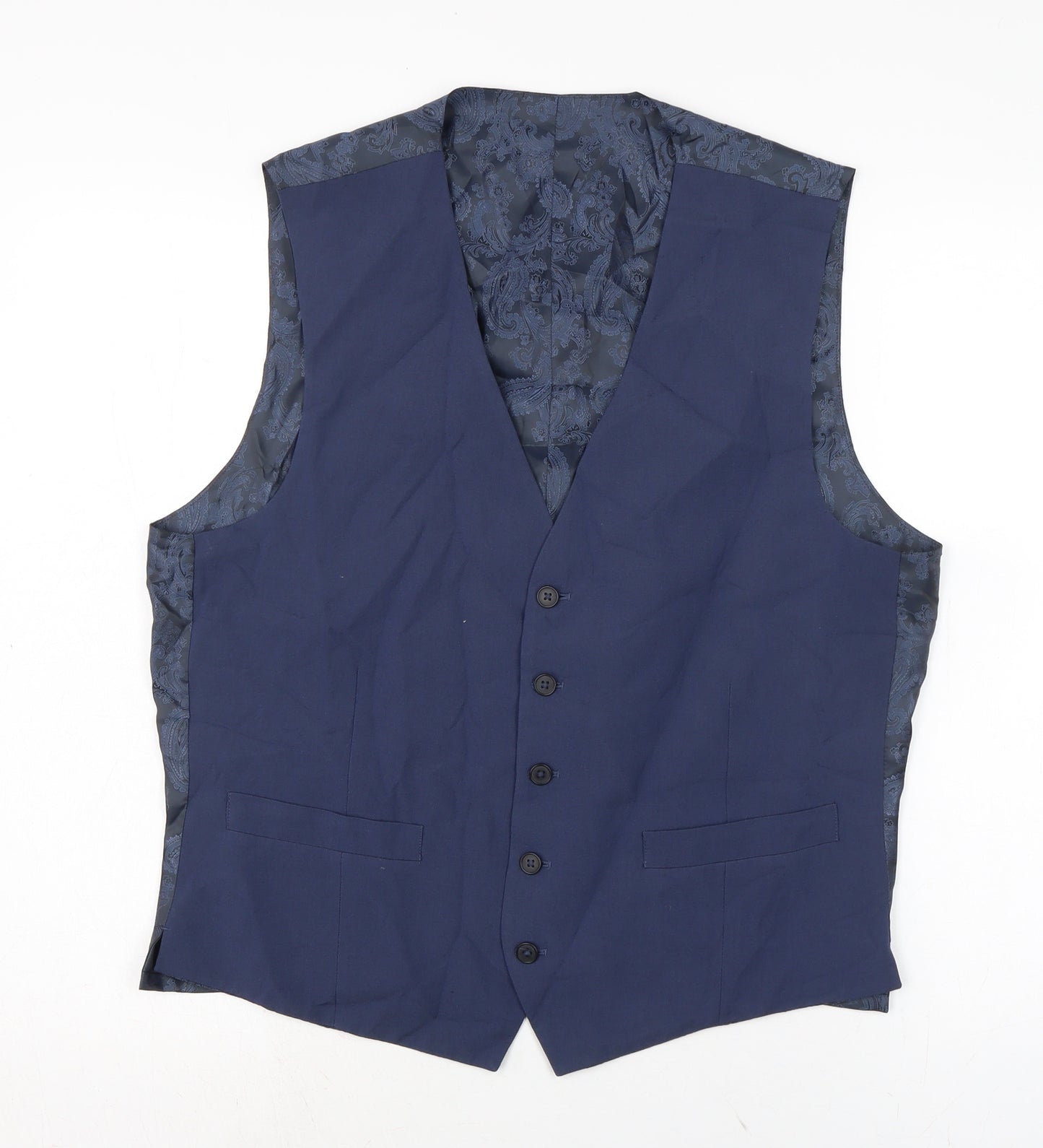 Ocassions Mens Blue Jacket Waistcoat Size 42 Button