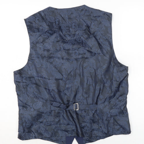 Ocassions Mens Blue Jacket Waistcoat Size 42 Button