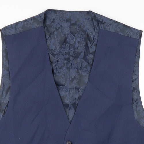 Ocassions Mens Blue Jacket Waistcoat Size 42 Button