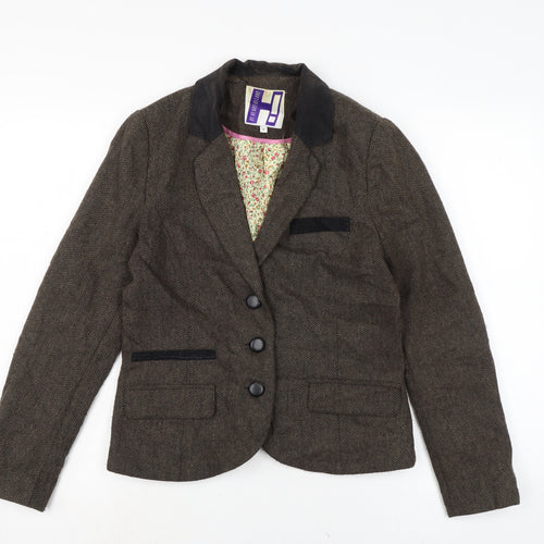 Debenhams Womens Brown Jacket Size 12 Button