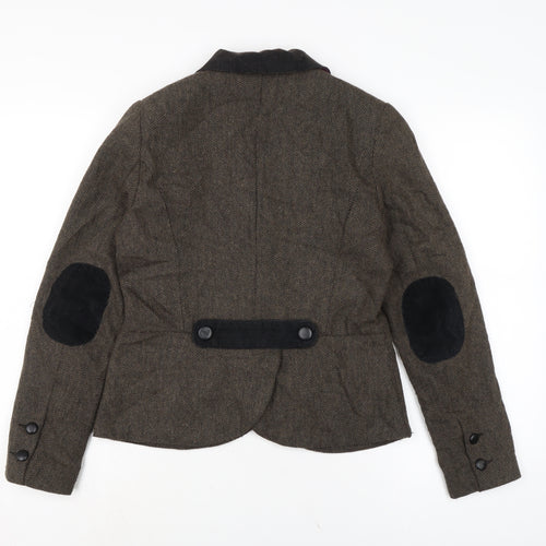 Debenhams Womens Brown Jacket Size 12 Button