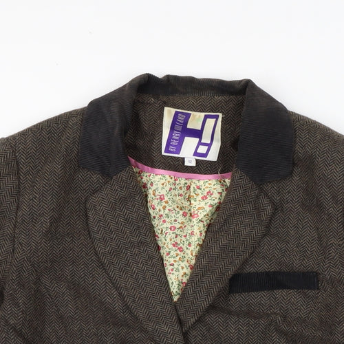 Debenhams Womens Brown Jacket Size 12 Button