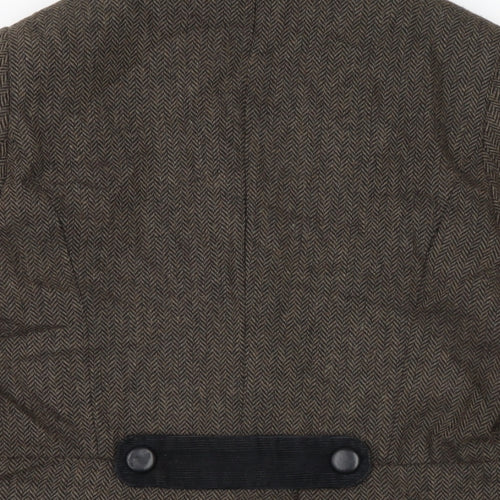 Debenhams Womens Brown Jacket Size 12 Button