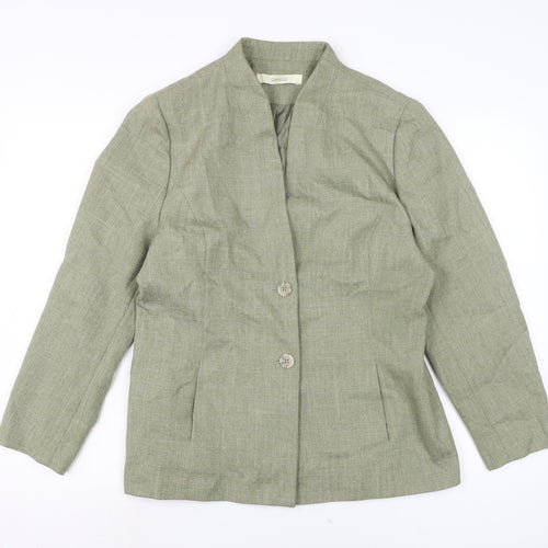 Classics Womens Green Jacket Size 16 Button
