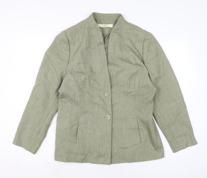 Classics Womens Green Jacket Size 16 Button