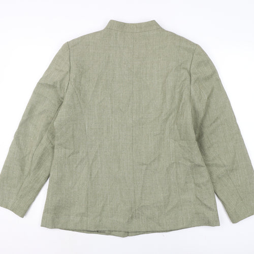 Classics Womens Green Jacket Size 16 Button
