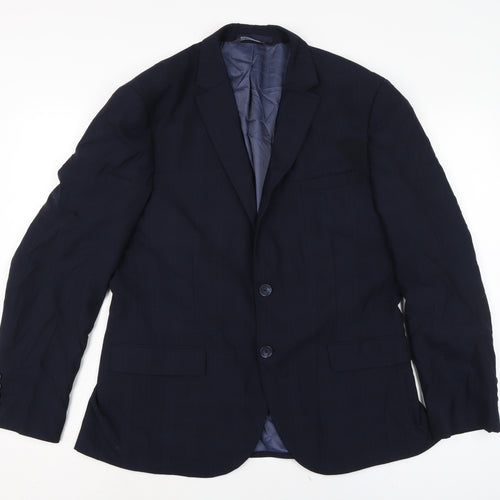 Marks and Spencer Mens Blue Gilet Jacket Size 40 Button
