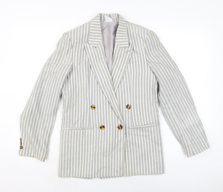 Strom Womens Grey Jacket Size 10 Button