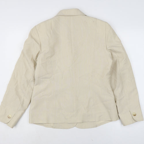 BHS Womens Beige Jacket Size 10 Button