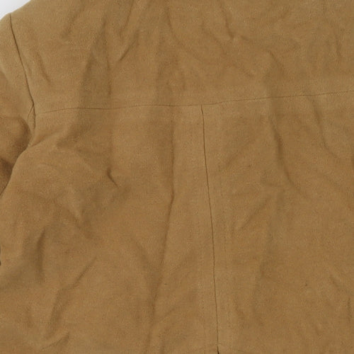 Larry Levine Womens Brown Overcoat Coat Size XS Button