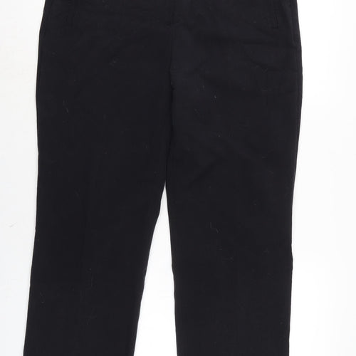 Marks and Spencer Womens Black Polyester Trousers Size 14 L29 in Regular Zip