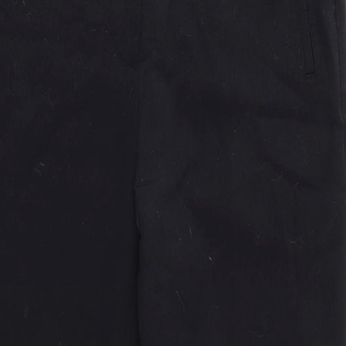 Marks and Spencer Womens Black Polyester Trousers Size 14 L29 in Regular Zip