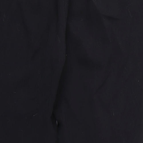 Marks and Spencer Womens Black Polyester Trousers Size 14 L29 in Regular Zip