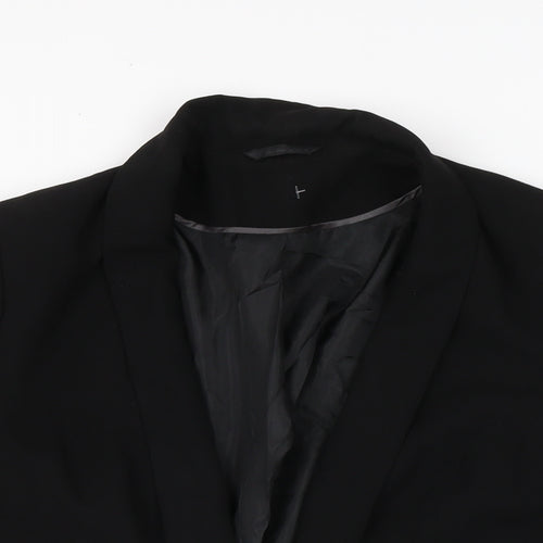 F&F Womens Black Jacket Size 12 Hook & Eye
