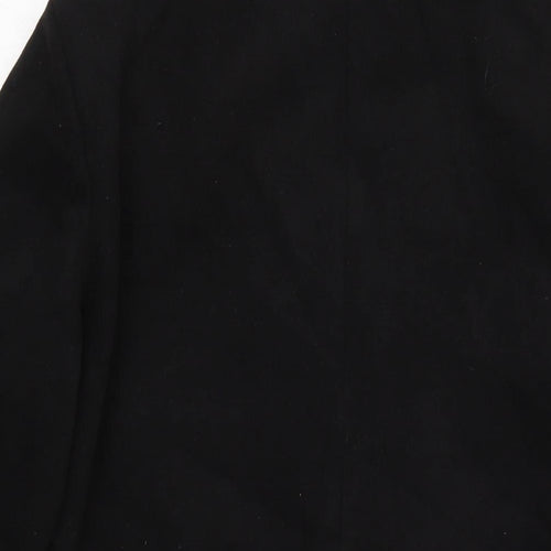 Benibos Mens Black Overcoat Coat Size XL Button