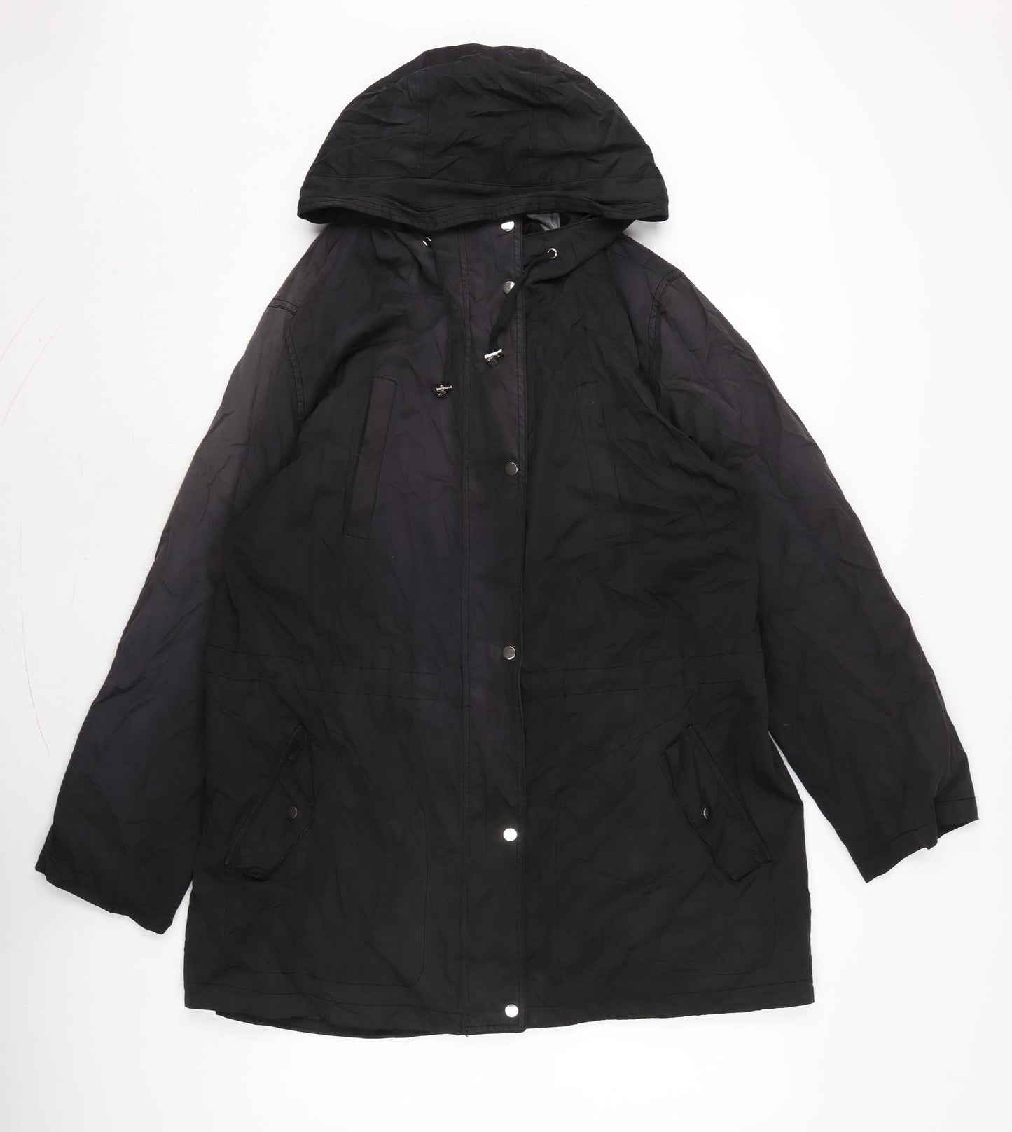 George Womens Black Anorak Coat Size 22 Zip
