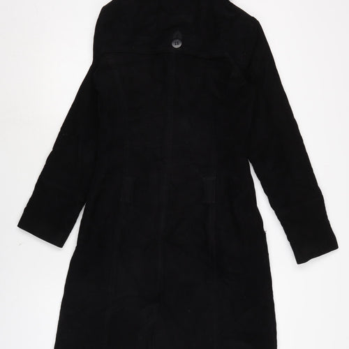 Warehouse Womens Black Military Jacket Coat Size 8 Button