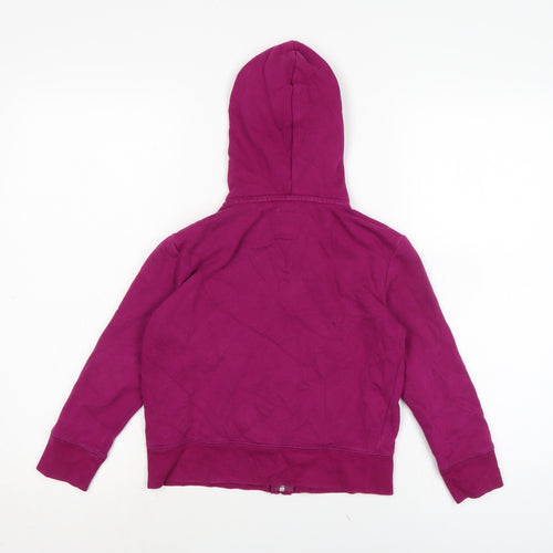 Gap Girls Purple Cotton Full Zip Hoodie Size 6-7 Years Zip