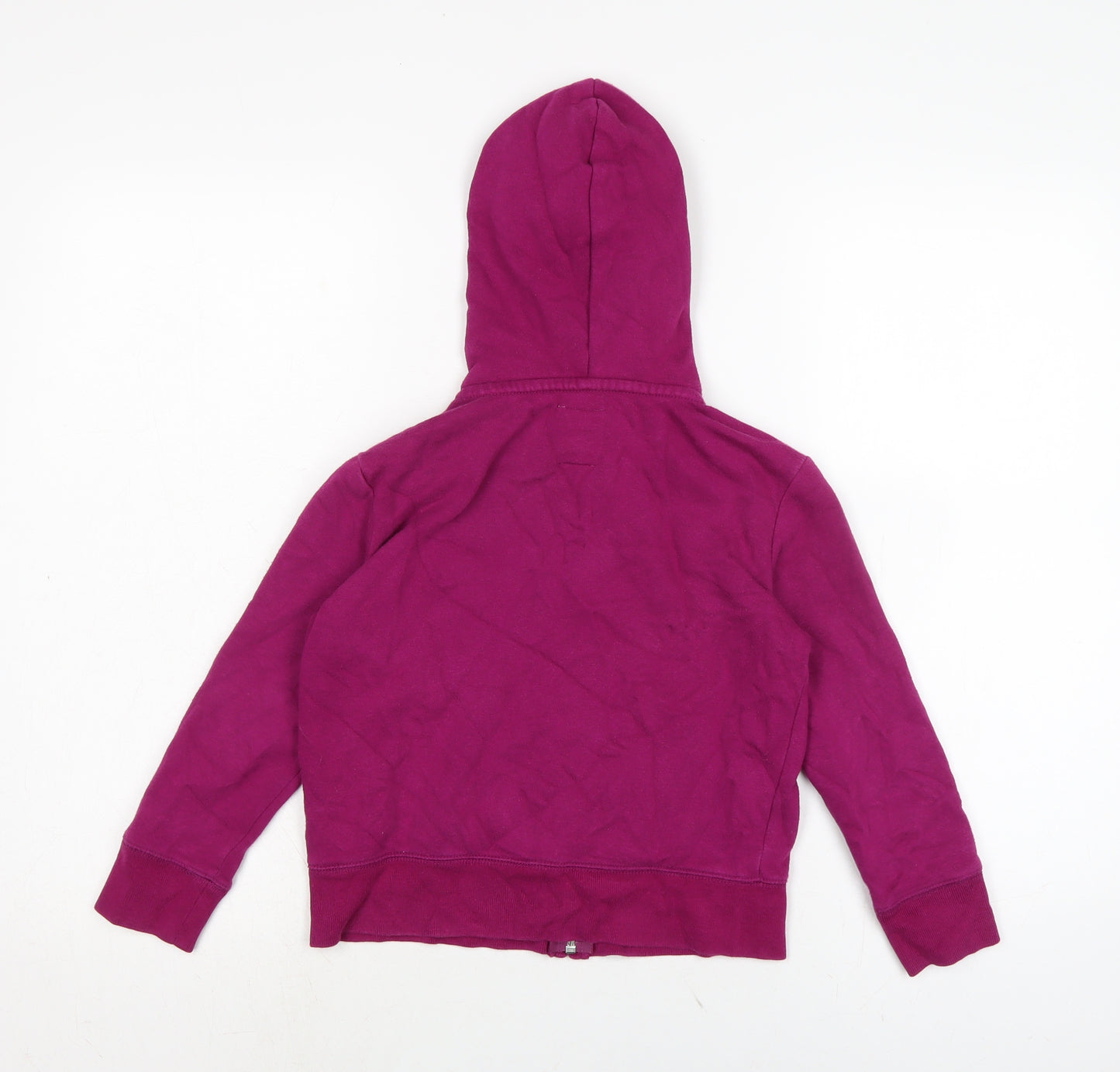 Gap Girls Purple Cotton Full Zip Hoodie Size 6-7 Years Zip