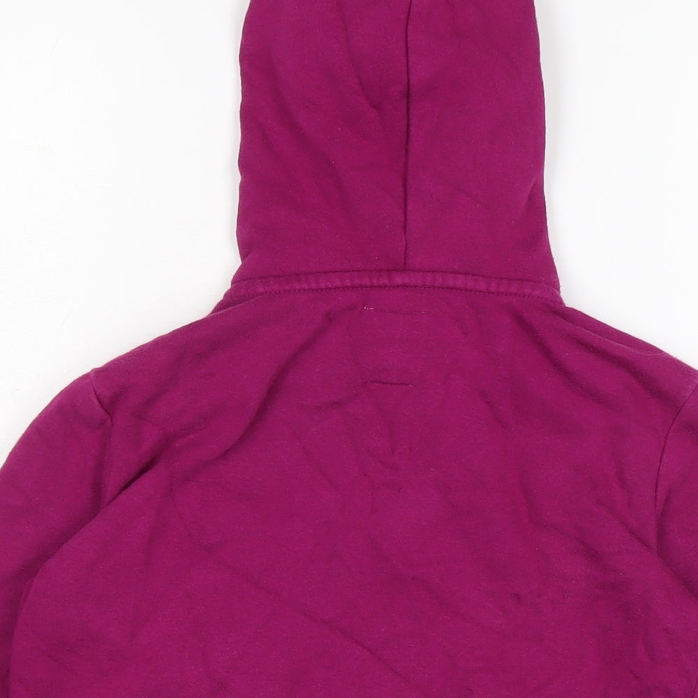 Gap Girls Purple Cotton Full Zip Hoodie Size 6-7 Years Zip