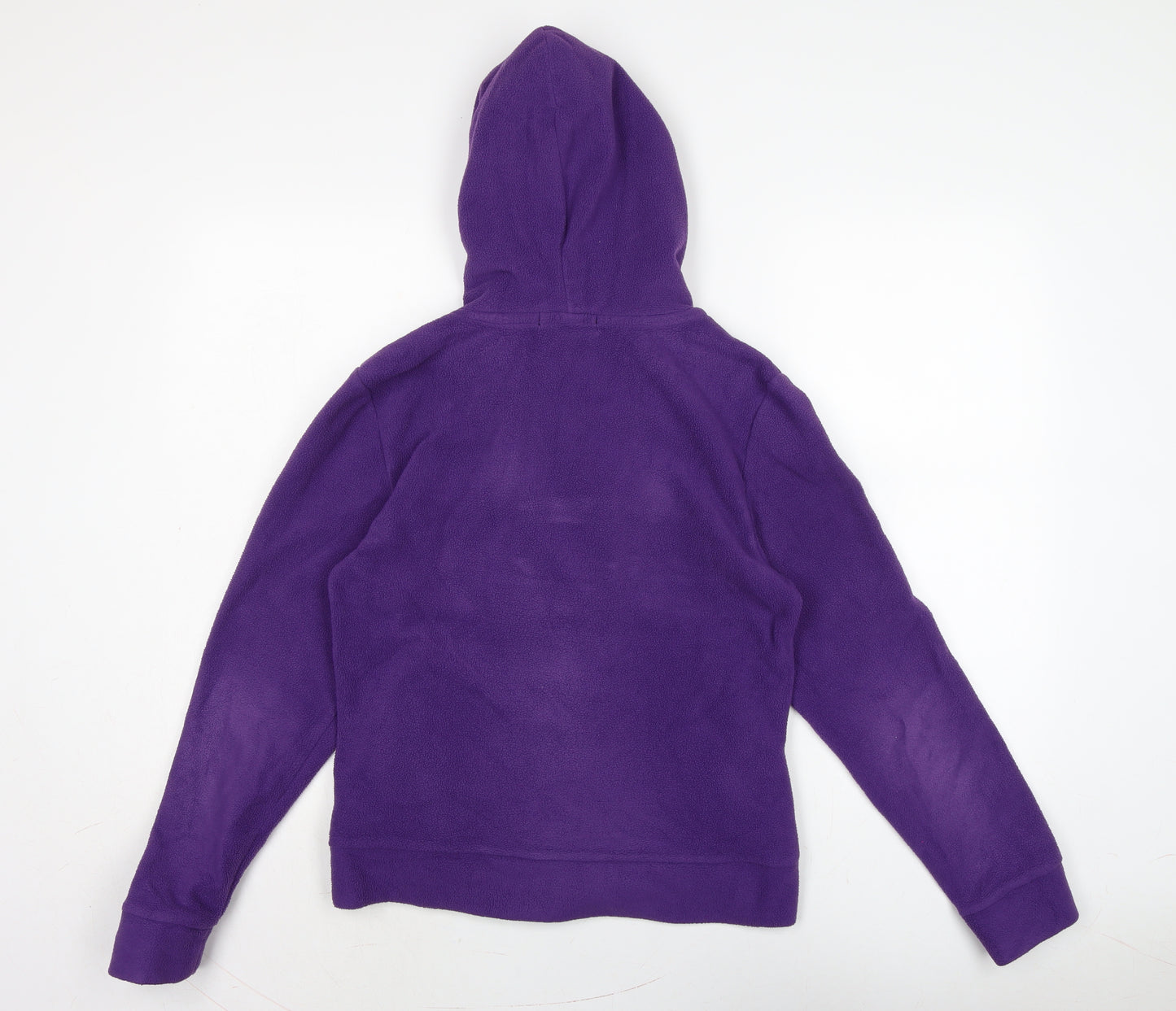 Doubleju Womens Purple Crew Neck Polyester Full Zip Jumper Size M