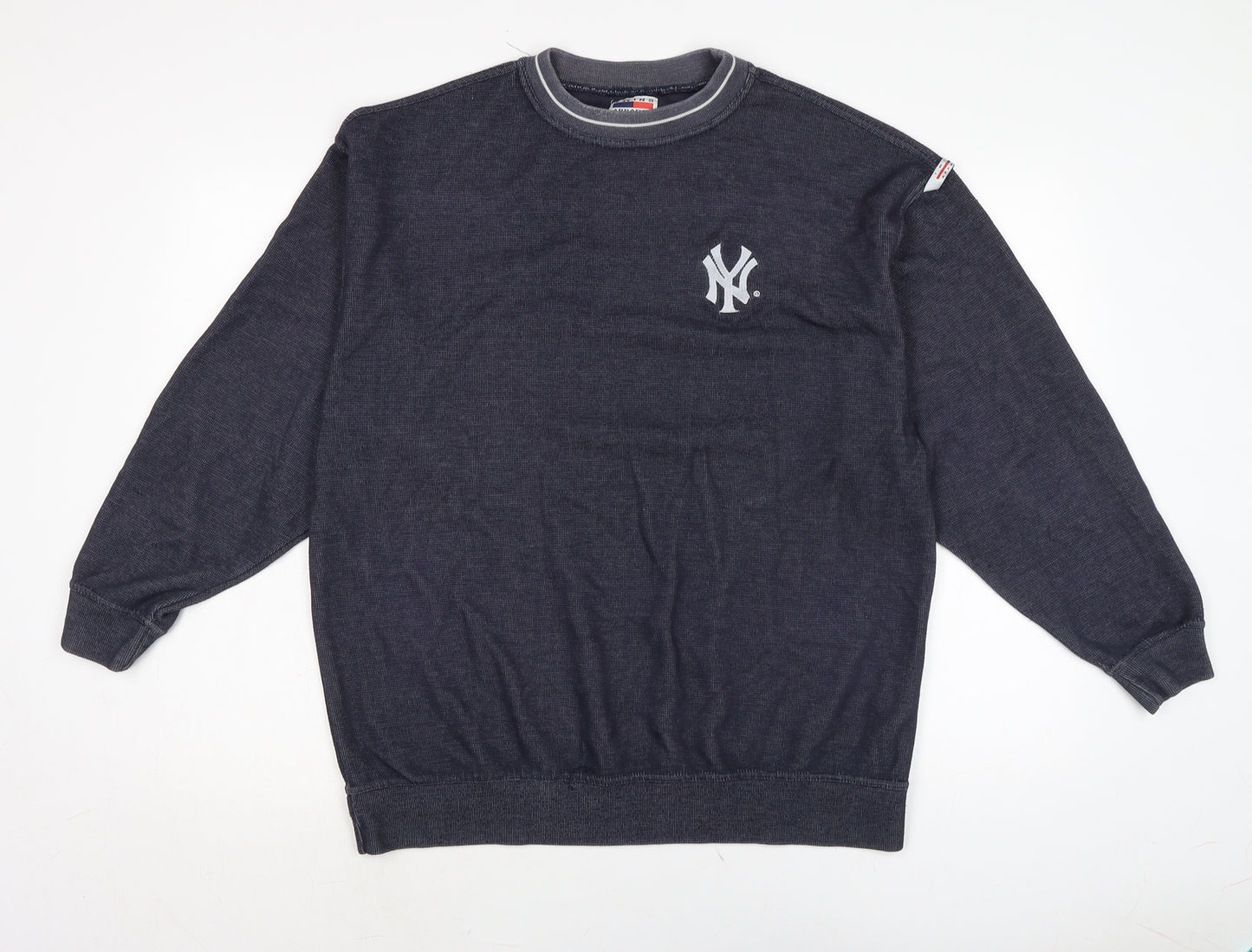 Apparel Mens Blue Cotton Pullover Sweatshirt Size L
