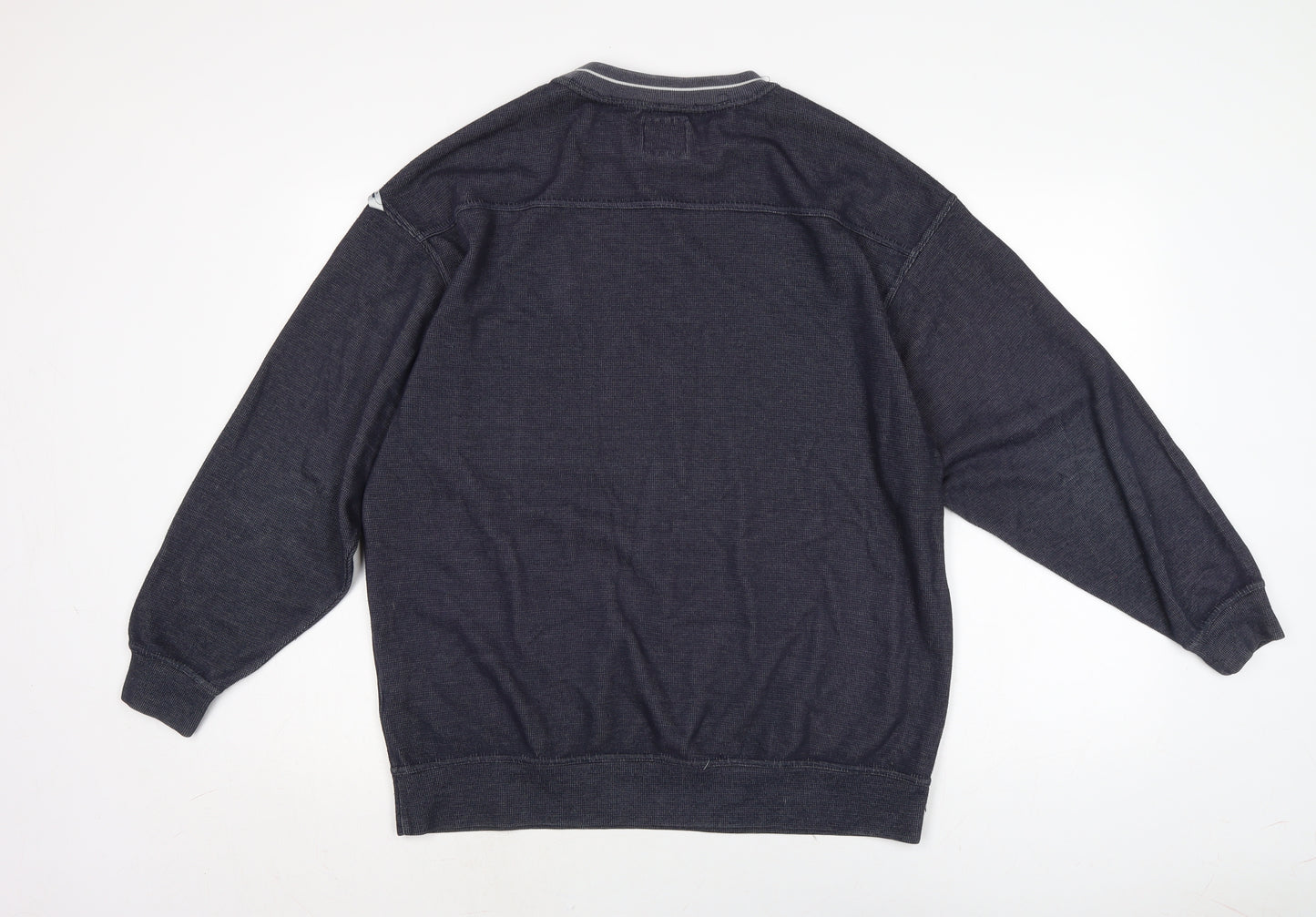 Apparel Mens Blue Cotton Pullover Sweatshirt Size L