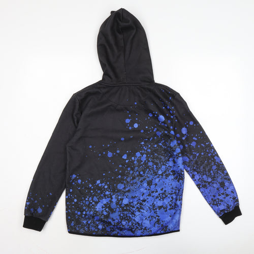 DFVD Boys Blue Cotton Pullover Hoodie Size 13-14 Years