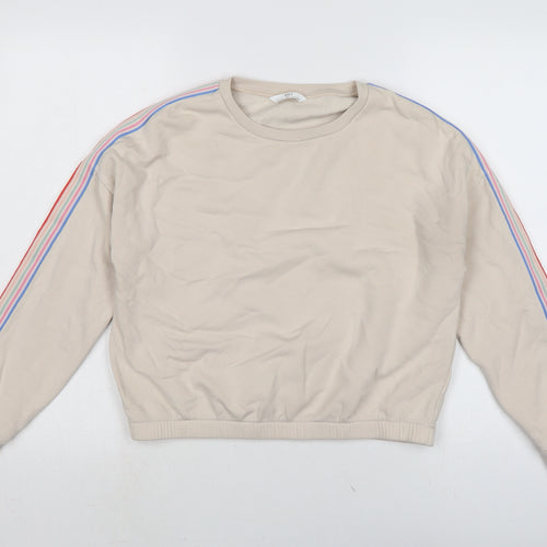 Marks and Spencer Girls Ivory Cotton Pullover Sweatshirt Size 12-13 Years
